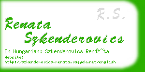 renata szkenderovics business card